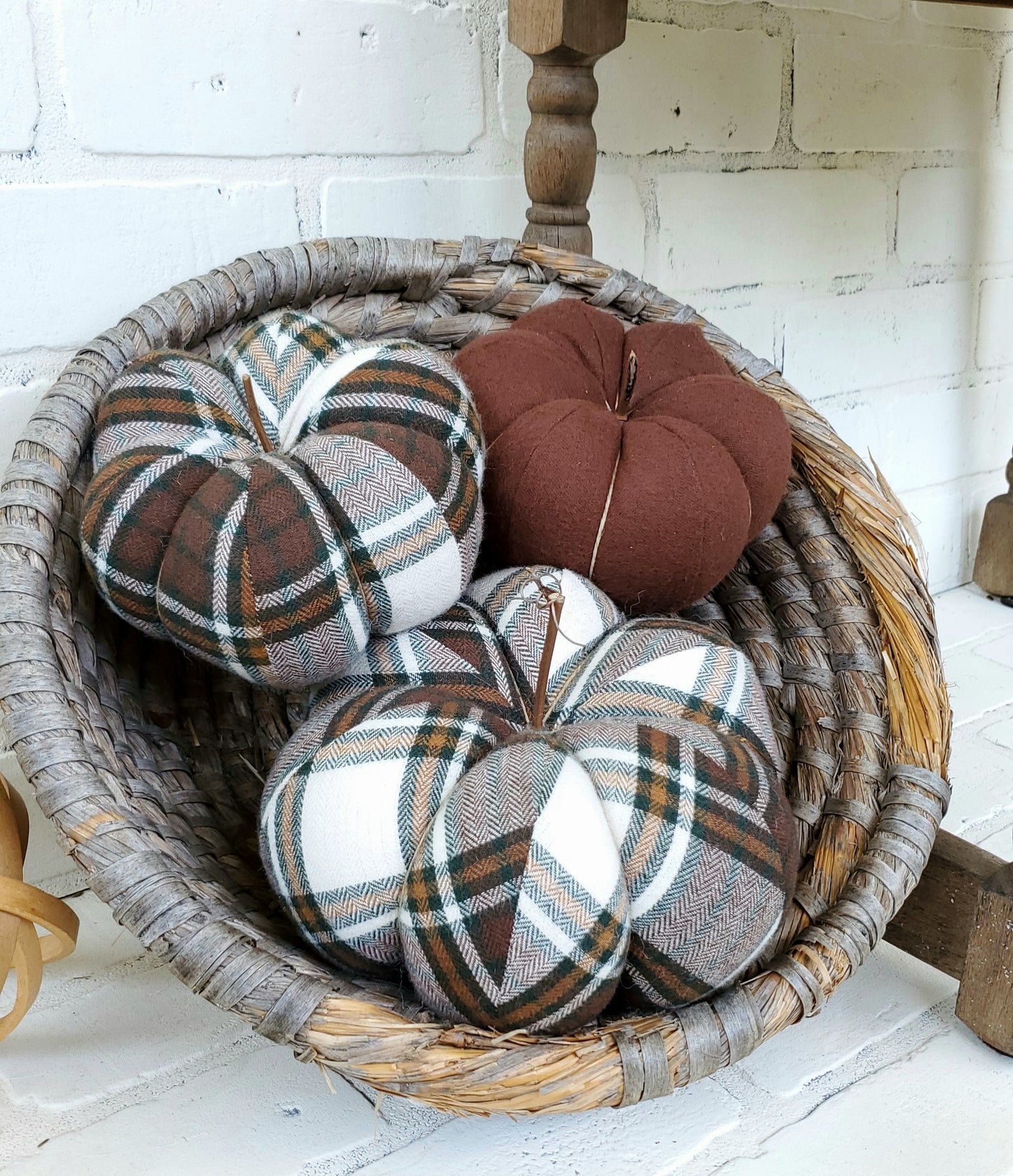 Harvest Fabric Pumpkin Trio