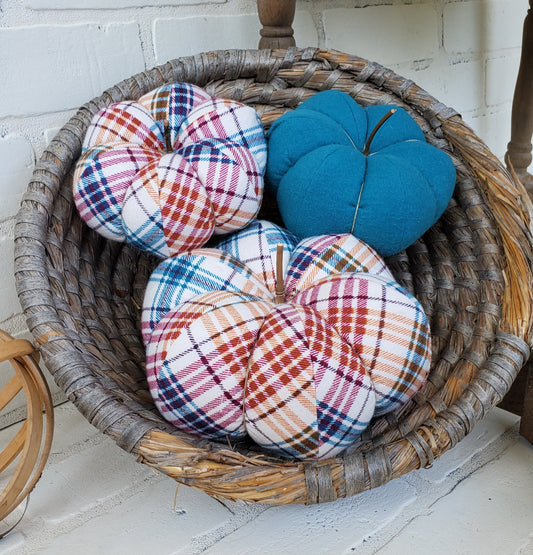 Harvest Fabric Pumpkin Trio