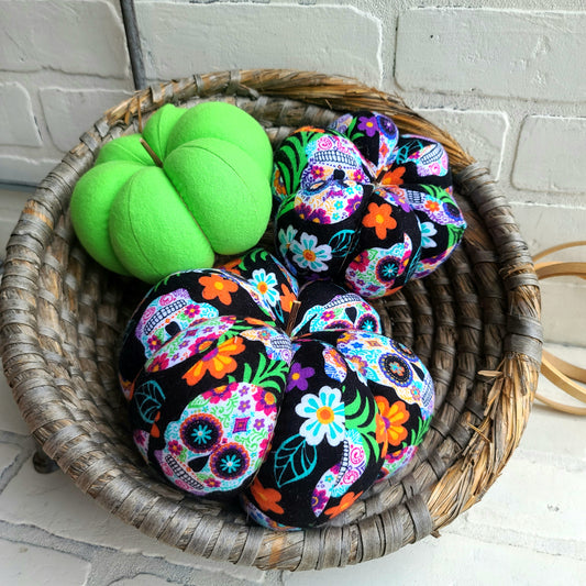 Sugar Skull Pumpkin Trio