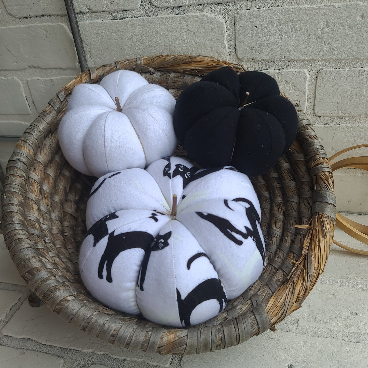 Glow in the Dark Cat Pumpkin Trio