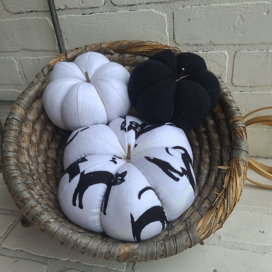 Glow in the Dark Cat Pumpkin Trio