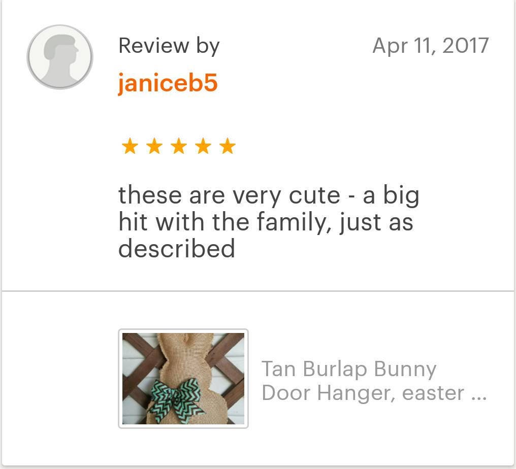 Teal Easter Bunny Door Hanger