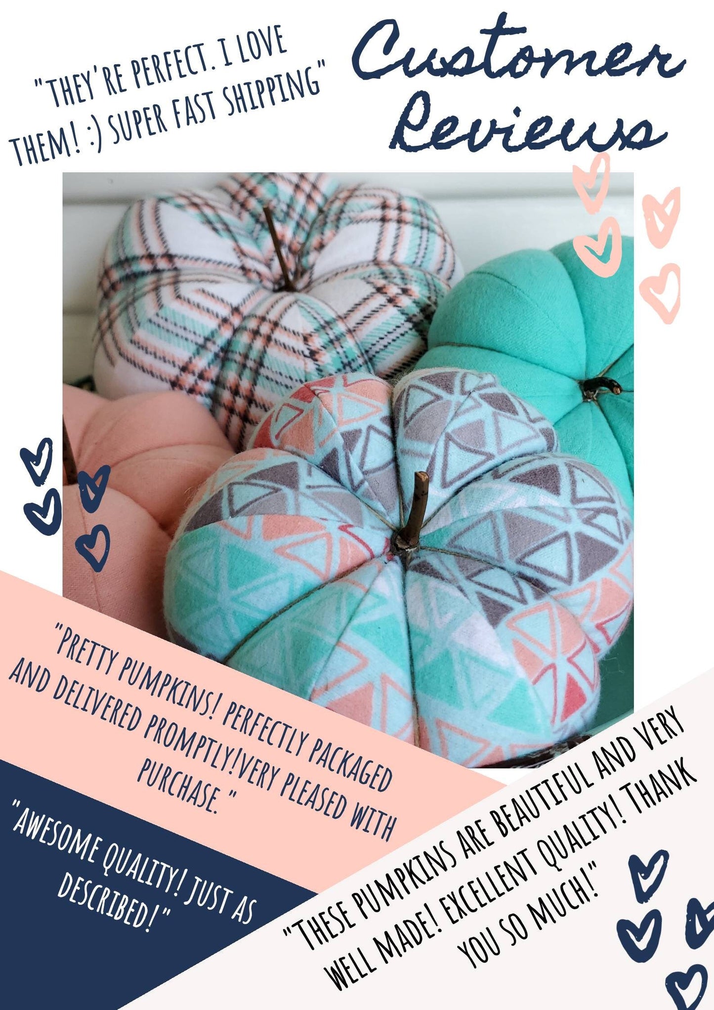 Customer reviews for KyElle Kreations fabric pumpkins