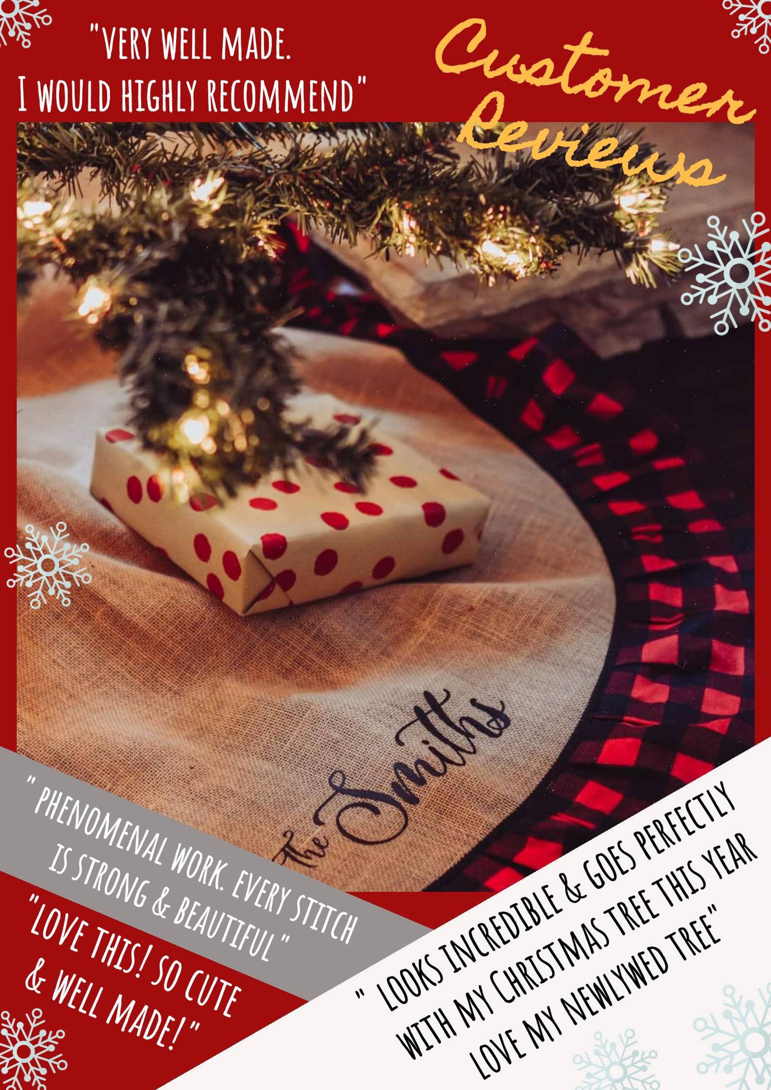 Customer reviews for KyElle Kreations Burlap & Flannel Christmas Tree Skirts
