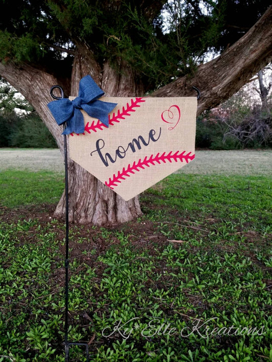 Baseball Home Plate Garden Flag