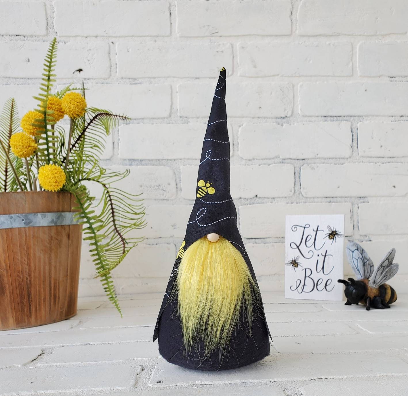 Yellow Honey Bee Gnome
