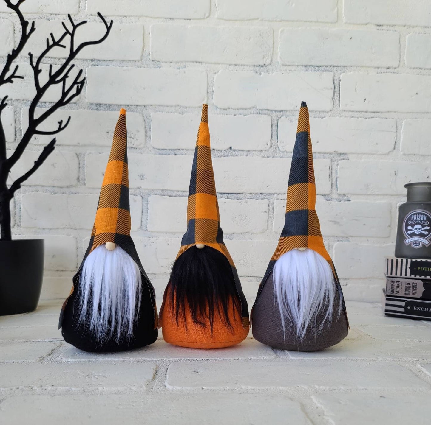 Halloween Buffalo Plaid Gnome