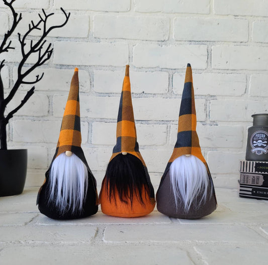 Halloween Buffalo Plaid Gnome