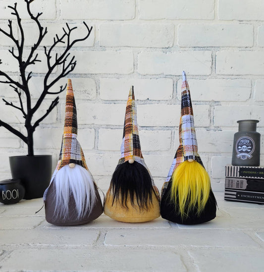 Scarecrow Plaid Gnome