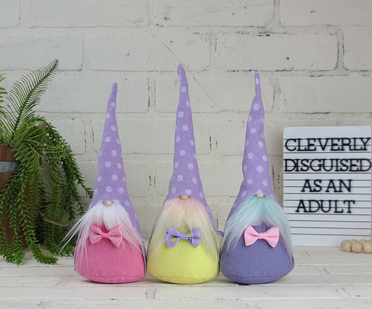 Polka Dot Gnome with Bow Tie